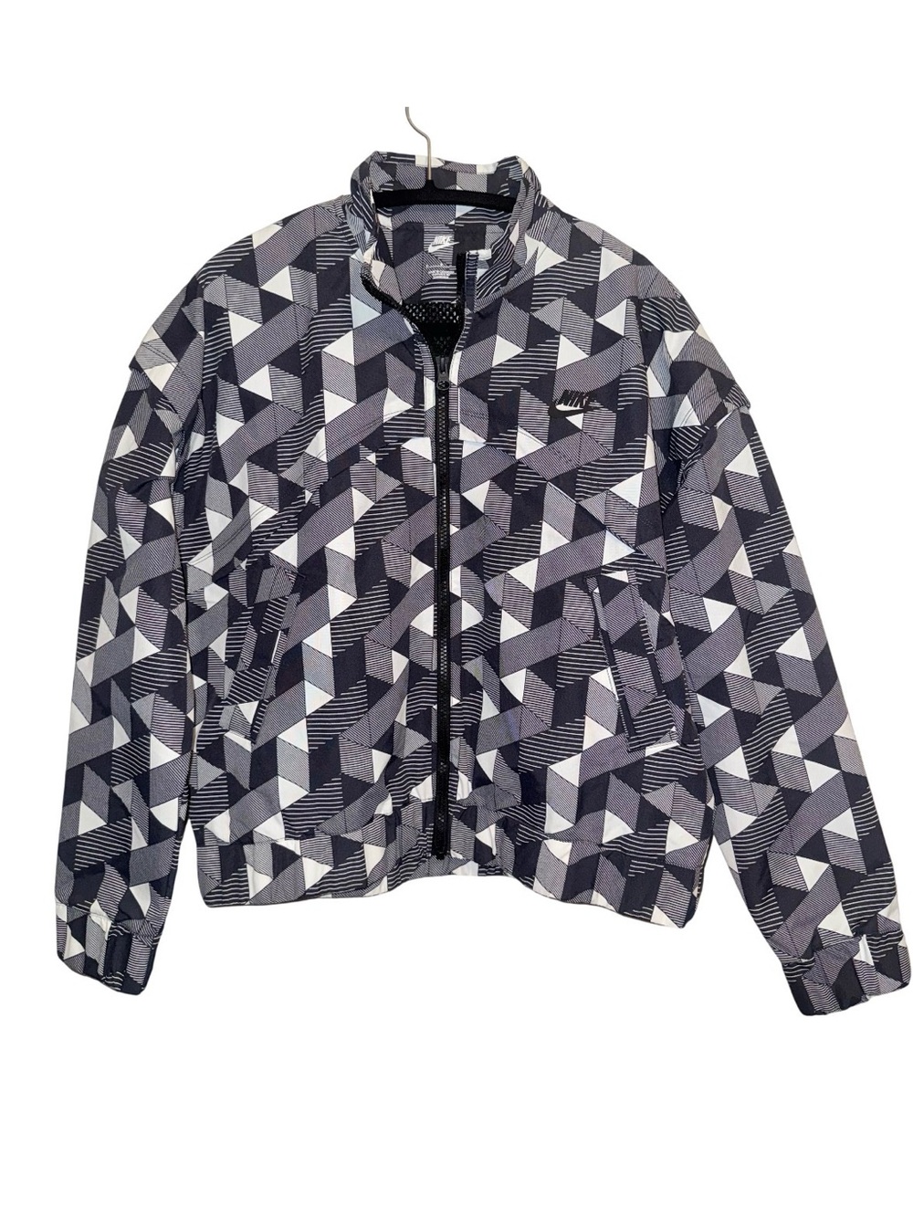 Nike Serena Williams Geometric Print Nylon Woven Windbreaker Track Jacket Medium